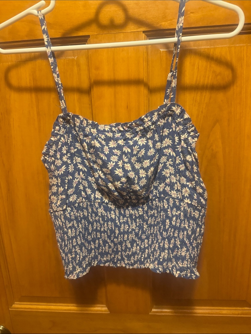 American Eagle Outfitters Blue Daisy Smocked Cami